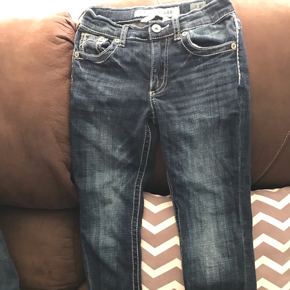 BKE boys straight leg jeans size 8 with adj waist.